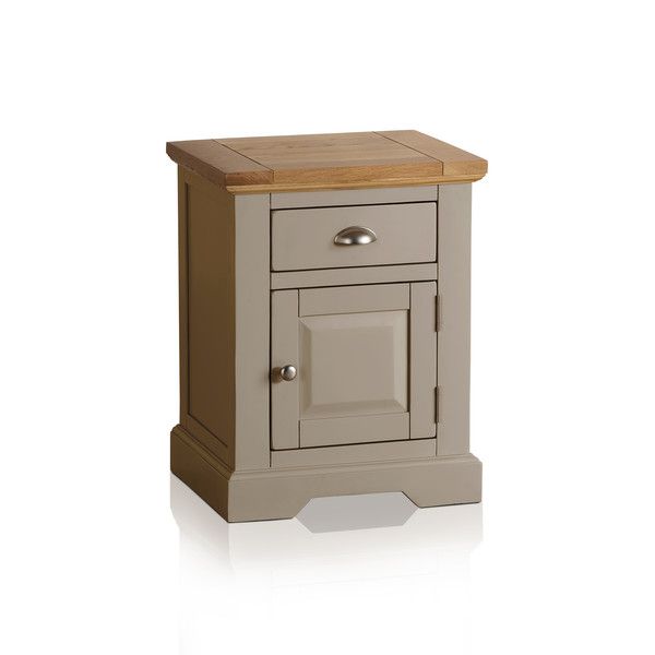 Natural oak and light grey painted 2+3 chest of drawers.
