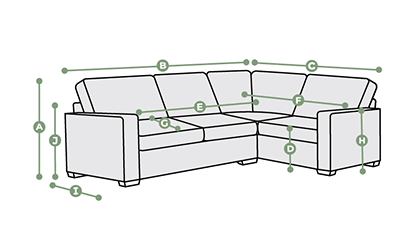 Gainsborough Corner Sofa Left Hand Dimensions