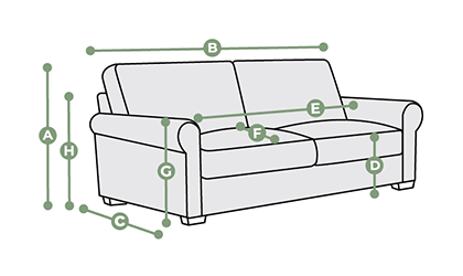 Dexter 2 Seater Sofa Dimensions