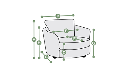 Seattle Swivel Chair Dimensions