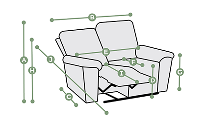Leo 2 Seater Electric Recliner Sofa Dimensions