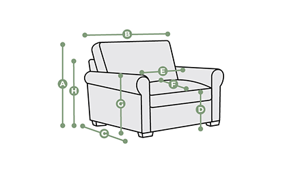 Montgomery Armchair  Dimensions