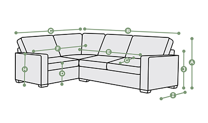 Melbourne Corner Sofa Right Hand Dimensions