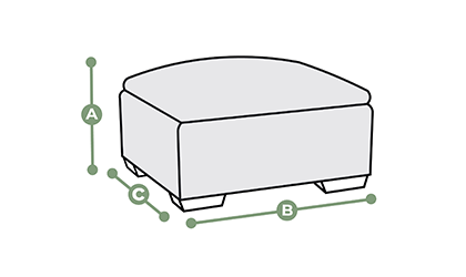 Morgan Storage Footstool Dimensions