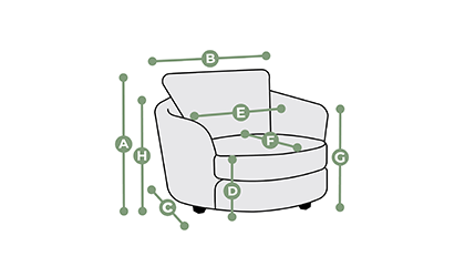 Malvern Swivel Chair Dimensions