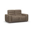 Cohen 2 Seater Electric Recliner in Miller Earth Brown Fabric