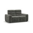 Cohen 2 Seater Electric Recliner in Plush Charcoal Fabric