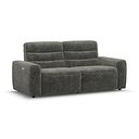 Cohen 3 Seater Electric Recliner in Plush Charcoal Fabric