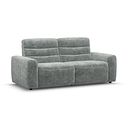 Cohen 3 Seater Electric Recliner in Plush Silver Fabric