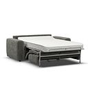 Cohen 3 Seater Sofa Bed in Plush Charcoal Fabric
