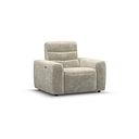 Cohen Electric Recliner Armchair in Plush Beige Fabric