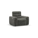 Cohen Electric Recliner Armchair in Plush Charcoal Fabric