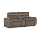 Cohen Group 8 Electric Recliner with 1 console in Dapple Chocolate Fabric