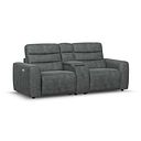 Cohen Group 8 Electric Recliner with 1 console in Miller Grey Fabric