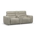 Cohen Group 8 Electric Recliner with 1 console in Miller Taupe Fabric