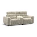 Cohen Group 8 Electric Recliner with 1 console in Plush Beige Fabric