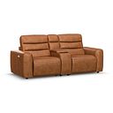 Cohen Group 8 Electric Recliner with 1 console in Virgo Cognac Leather