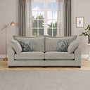Dewsbury 4 Seater Sofa in Milo Mink Fabric with Mink Scatter Cushions