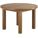 Knightsbridge Rustic Solid Oak 4ft Round Extending Dining Table