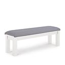 150cm Bench Pad - Hampton Silver Fabric