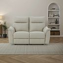 Aldo 2 Seater Recliner Sofa in Bone China Leather