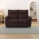 Aldo 2 Seater Recliner Sofa in Chestnut Leather