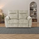 Aldo 2 Seater Recliner Sofa in Marble Cream Fabric