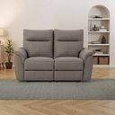 Aldo 2 Seater Recliner Sofa in Oyster Leather