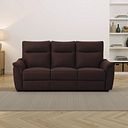 Aldo 3 Seater Recliner Sofa in Chestnut Leather