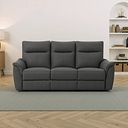 Aldo 3 Seater Recliner Sofa in Elephant Grey Leather