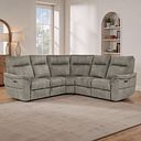 Aldo Large Corner Power Recliner Sofa in Marble Mink Fabric