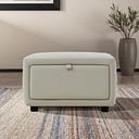 Aldo Storage Footstool in Bone China Leather