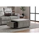 Aldo Storage Footstool in Marble Silver Fabric