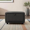 Aldo Storage Footstool in Storm Leather