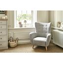 Alexander Accent Chair in Linen Nickel Fabric