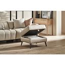 Amalfi Storage Footstool in Pebble Leather