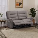 Eastbourne Recliner 2 Seater with USB in Andaz Charcoal Fabric