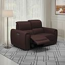 Arabella 2 Seater Power Recliner Sofa in Chestnut Leather