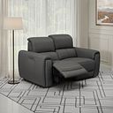 Arabella 2 Seater Power Recliner Sofa in Elephant Grey Leather