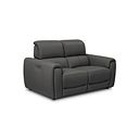Arabella 2 Seater Power Recliner Sofa with Adjustable Power Headrest in Elephant Grey Leather