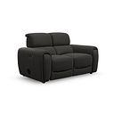 Arabella 2 Seater Power Recliner Sofa with Power Headrest and Speakers in Storm Leather