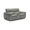 Arabella 2 Seater Recliner Console Sofa with Smart Screen in Dexter Stone Fabric