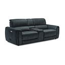Arabella 2.5 Seater Recliner Console Sofa with Smart Screen in Dexter Shadow Fabric