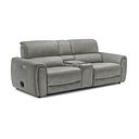 Arabella 2.5 Seater Recliner Console Sofa with Smart Screen in Dexter Stone Fabric