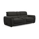 Arabella 3 Seater Recliner Console Sofa with Smart Screen in Storm Leather