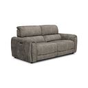 Arabella 3 Seater Power Recliner Sofa in Marble Mink Fabric