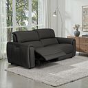 Arabella 3 Seater Power Recliner Sofa in Storm Leather