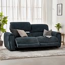 Arabella 3 Seater Power Recliner Sofa with Adjustable Power Headrest in Dexter Shadow Fabric
