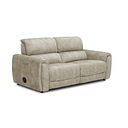 Arabella 3 Seater Power Recliner Sofa with Power Headrest and Speakers in Marble Cream Fabric