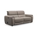 Arabella 3 Seater Power Recliner Sofa with Power Headrest and Speakers in Oyster Leather